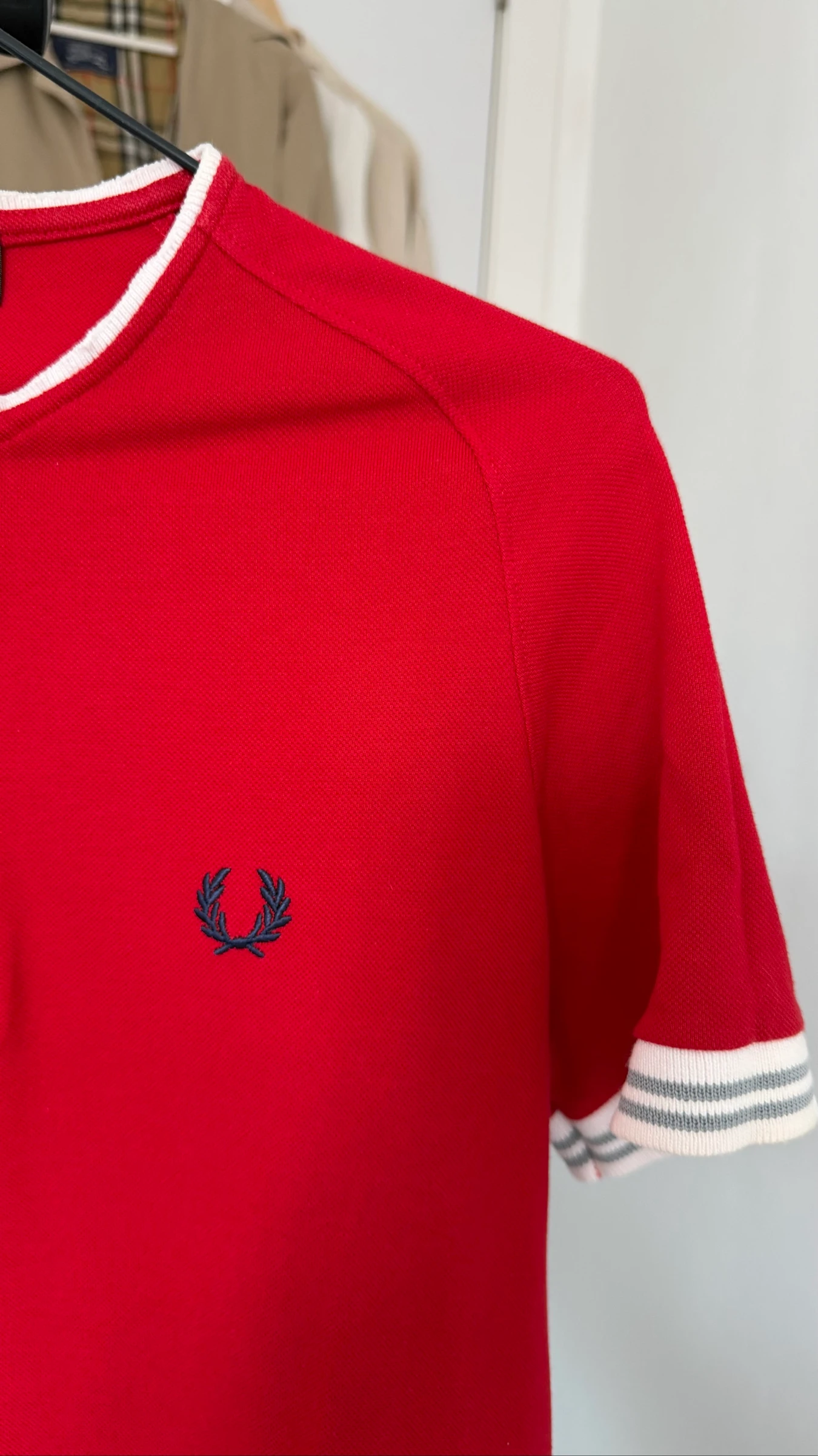 Polo Fred Perry vermelho vintage tamanho P – photo 2